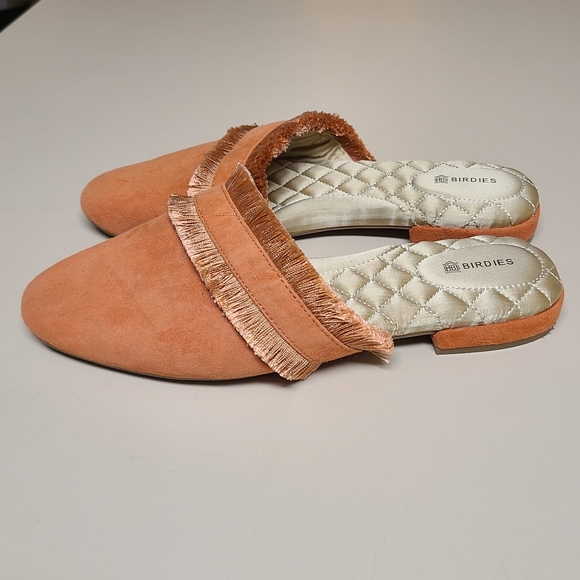 Birdies Ani Coral suede fringe mule slide size 8 1/2 - Picture 4 of 9